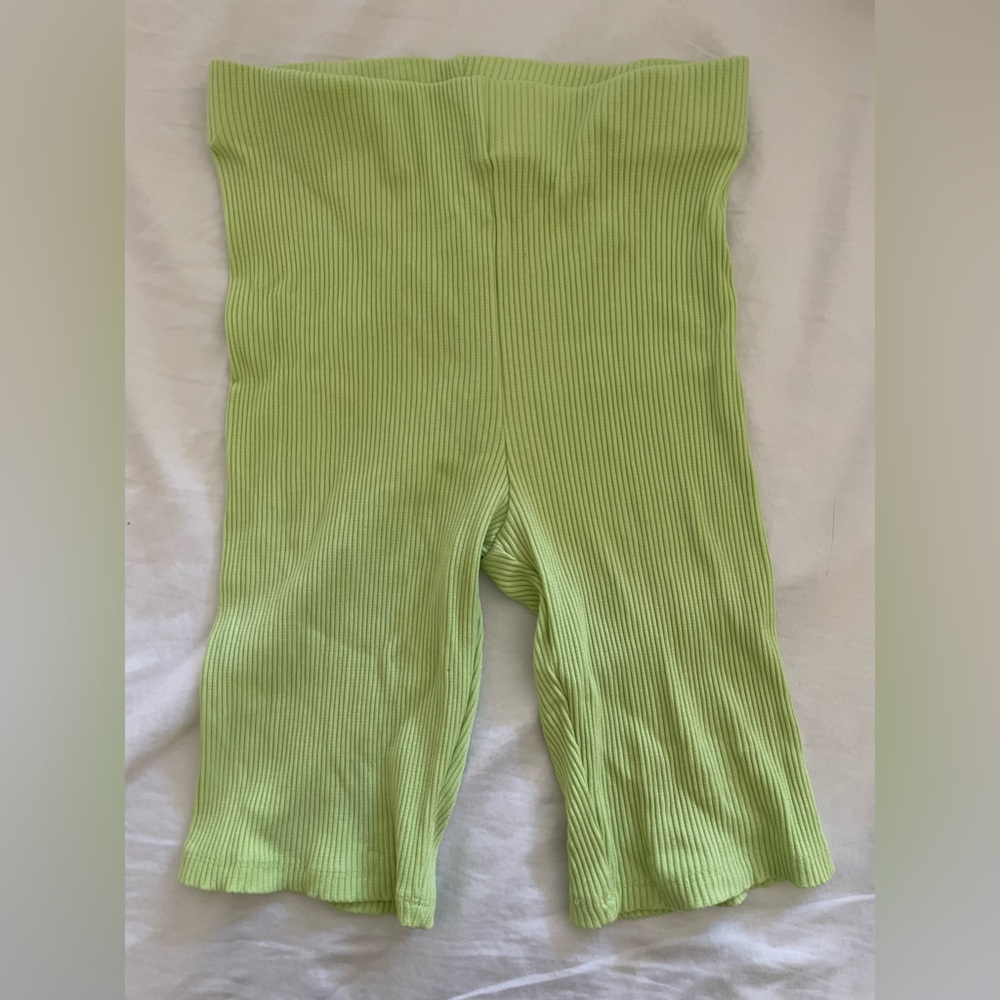 H&M neon green bike shorts